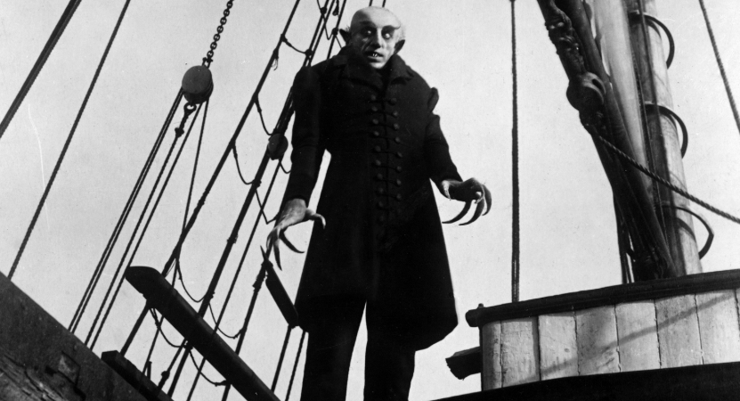 Still image from Nosferatu with Radiohead: A Silents Synced Film.